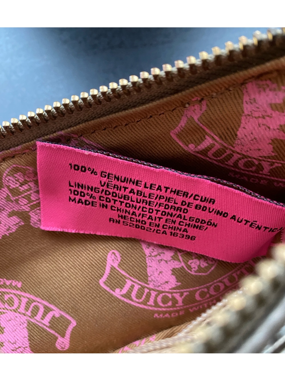 Vintage Y2K Juicy Couture Bronze Gold mini Wristlet bag - Picture 6 of 7